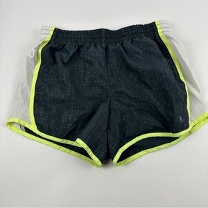 Danskin Now Athletic Shorts Womens Small Black Yellow Elastic Waist Lined